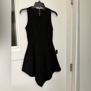 Revamped Black Asymmetrical Dress